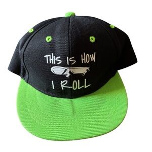 👛(ANY 2/$15)NWOT KIDS  Snap-BacK 100% cotton hat Skateboard “This is How I Roll”